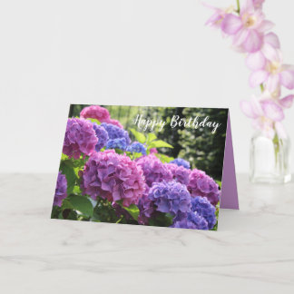 Schöne Blume in Rosa und Blau-Hydrangea Karte