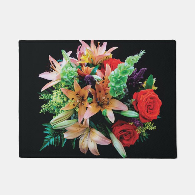 Schöne Blume Kissen Fußmatte (Vorderseite)