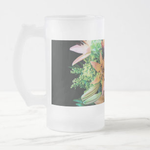 Schöne Blume Kissen Mattglas Bierglas