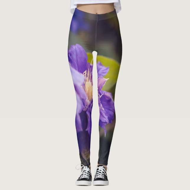 Schöne Blume Leggings (Vorderseite)