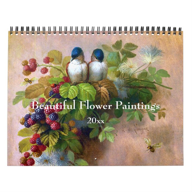 Schöne Blume Malerische Kunst Kalender (Titelbild)