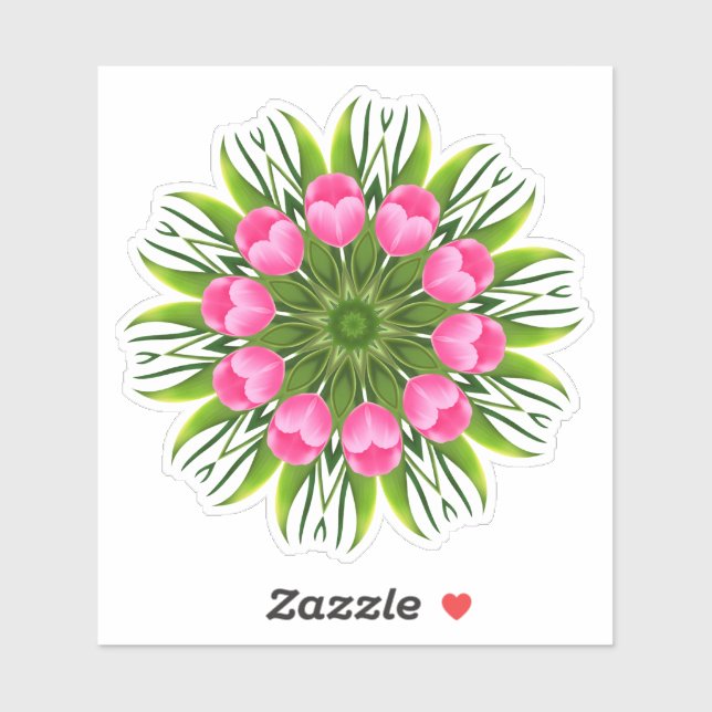 Schöne Blume Mandala Design-79358 Aufkleber (Blatt)