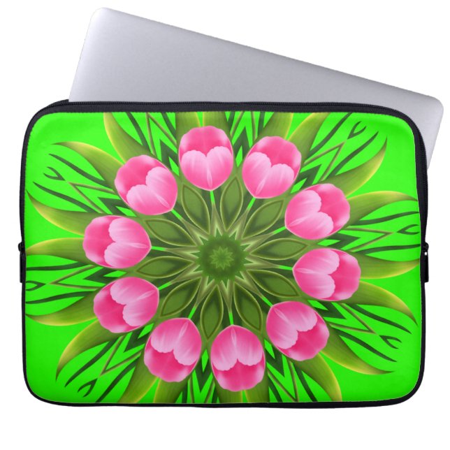 Schöne Blume Mandala Design-79358 Laptopschutzhülle (Vorderseite)