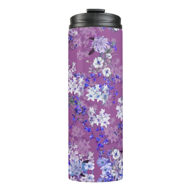 Schöne Blume mit Ölgemälde und Zweige Tiny Fl Thermosbecher (Vorderseite)