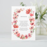 Schöne Blume mit rosa und rotem Mohn Details