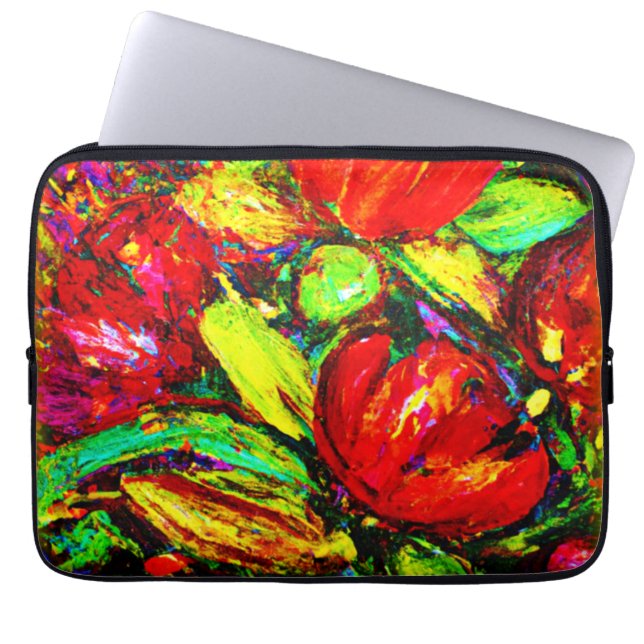 "Schöne Blume" Niedliche Kunst. Jetzt kaufen Laptopschutzhülle (Vorderseite)