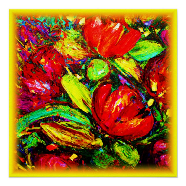 "Schöne Blume" Niedliche Kunst. Jetzt kaufen Poster (Vorderseite)