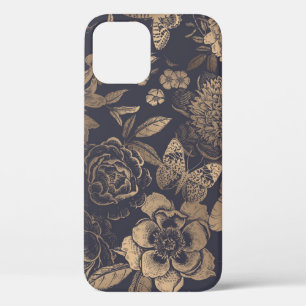 Schöne Blume, Pfannkuchen, Rose und Schmetterlinge Case-Mate iPhone Hülle