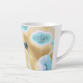 Schöne Blume Print Small Latte Tasse