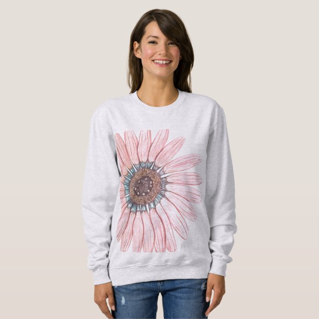 Schöne Blume Sweatshirt (Vorne ganz)