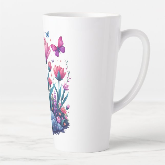 Schöne Blume Tasse (Rechts)