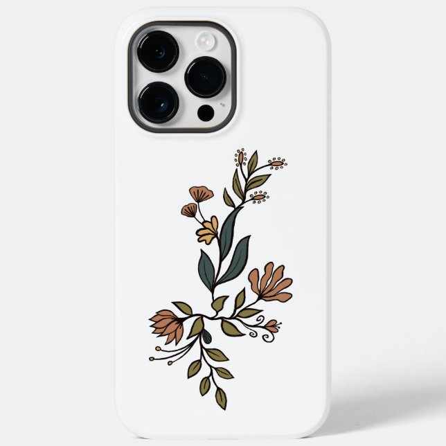 Schöne Blume und Blätter Case-Mate iPhone 14 Pro Max Hülle (Rückseite)