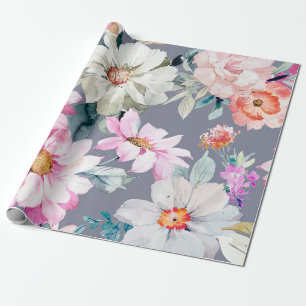 Schöne Blume und Blätter Maltedart, Blume, Abs. Geschenkpapier