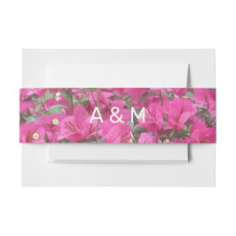 Schöne Blume und Monogramme Einladungsbanderole