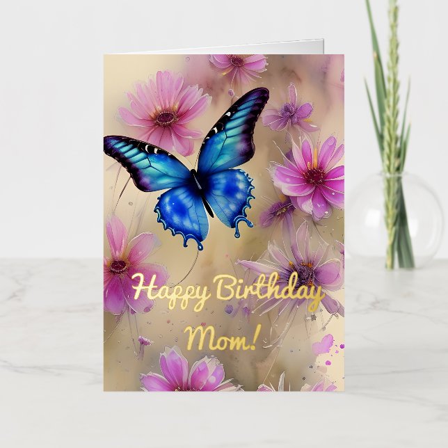 Schöne Blume und Schmetterling (Vorderseite)