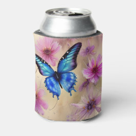 Schöne Blume und Schmetterling Dosenkühler