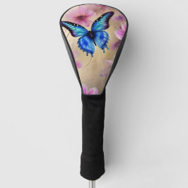 Schöne Blume und Schmetterling Golf Headcover