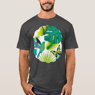Schöne Blume und Schmetterlinge im Sommer 1 T-Shirt