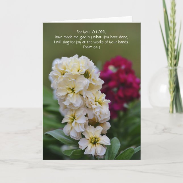 Schöne Blume und Scripterkarte Karte (Vorderseite)