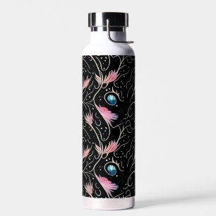 Schöne Blume und Wirbel Muster Trinkflasche