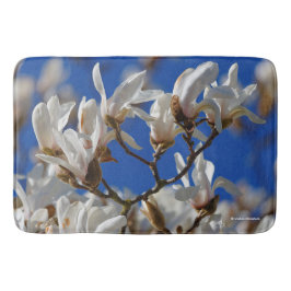 Schöne Blume von White Magnolia Sargentiana Badematte