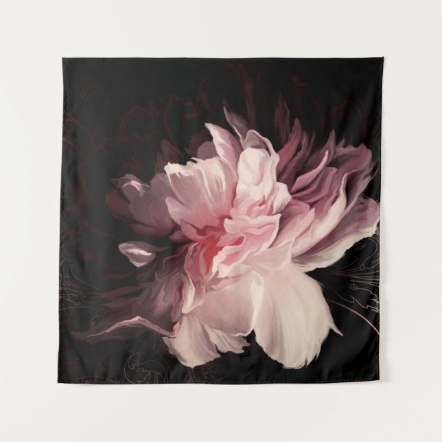 Schöne Blume Wandteppich (Vorderseite)