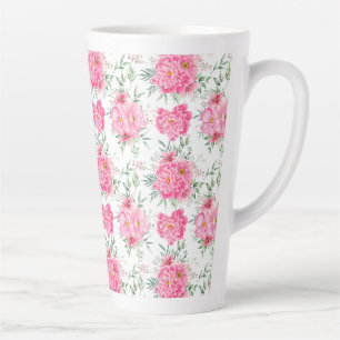 Schöne Blume Wasserfarbenes Muster Milchtasse