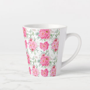 Schöne Blume Wasserfarbenes Muster Milchtasse