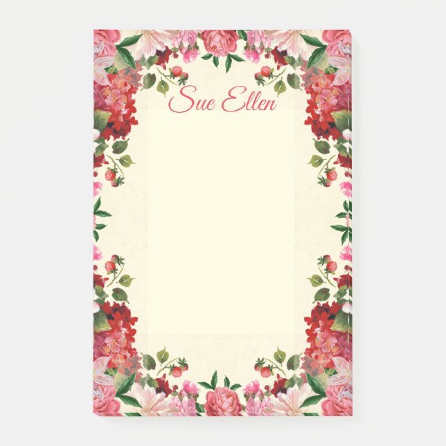 Schöne Blumen 402 Post-It Notes Klebezettel (Vorderseite)