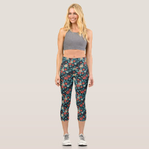 Schöne Blumen Blumenmuster-48965 Capri Leggings