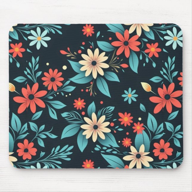 Schöne Blumen Blumenmuster Mousepad (Vorne)
