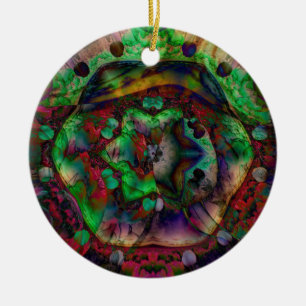 Schöne Blumen-Burst-Abstraktion Keramik Ornament
