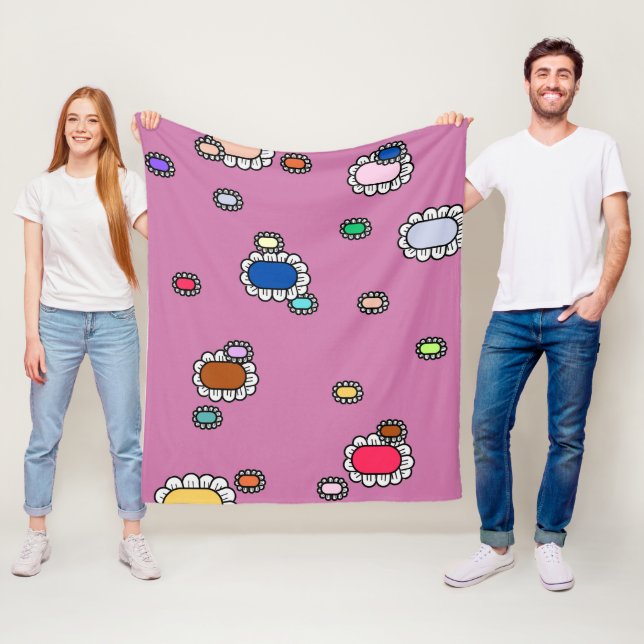 schöne Blumen Fleecedecke (Beispiel)