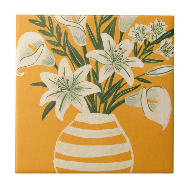 Schöne Blumen Fliese (Vorderseite)