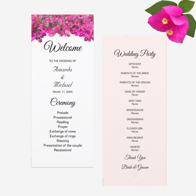 Schöne Blumen Hochzeitsprogramm (Von Creator hochgeladen)