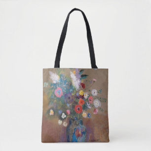 schöne Blumen in einem blauen Vase Tasche