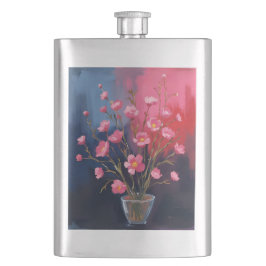 Schöne Blumen in einer Vase Flachmann