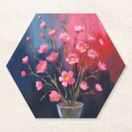Schöne Blumen in einer Vase Untersetzer