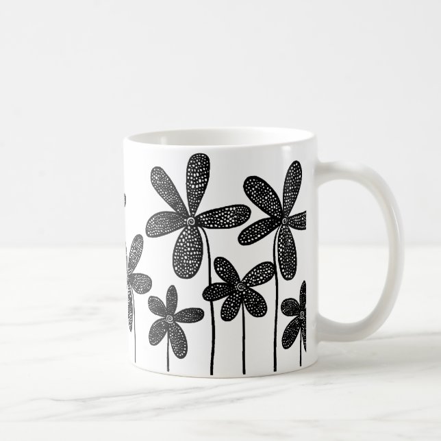 Schöne Blumen Kaffeetasse (Rechts)
