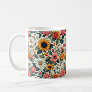 Schöne Blumen Kaffeetasse