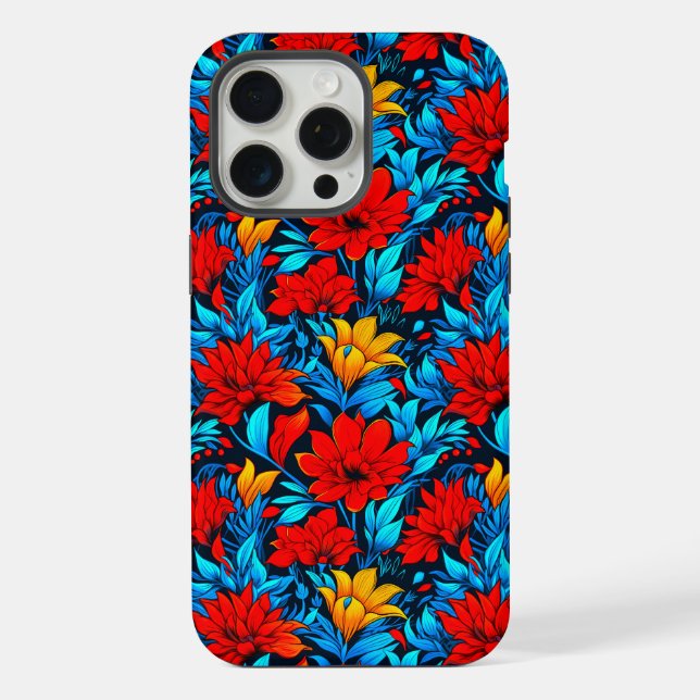 Schöne Blumen MusterDesign-30752 iPhone 15 Pro Max Hülle (Rückseite)