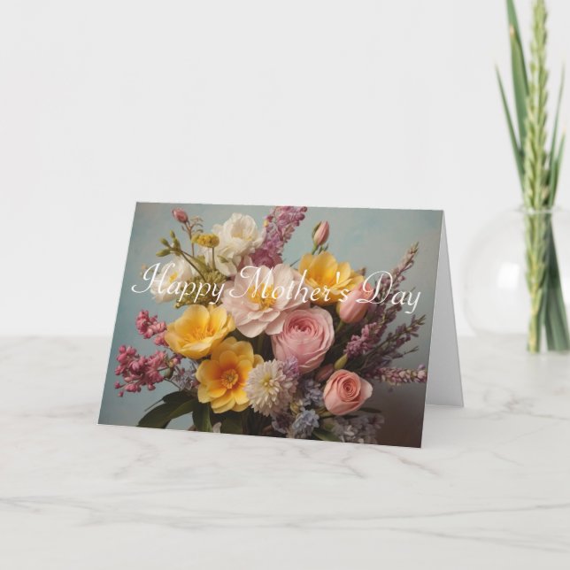 Schöne Blumen Muttertagskarte Karte (Vorderseite)