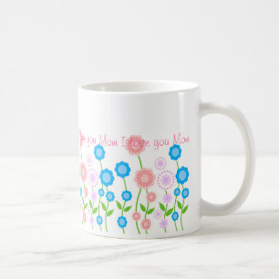 Schöne Blumen-Tasse, i-Liebe Sie Mama… Kaffeetasse