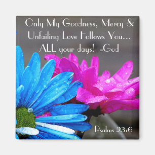 Schöne Blumen und Bibelvers Psalm-Magnet Magnet