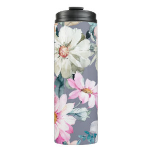 Schöne Blumen und Blätter gemalt Kunst,Blume,abs Thermosbecher
