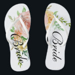 Schöne Blumenbäume Rose Braun Flip Flops<br><div class="desc">Diese wunderschönen Blumen Rose Braut Flip Flops machen ein schönes Geschenk für jede Braut..</div>
