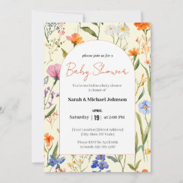 Schöne Blumendusche Einladung