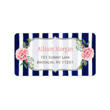 Schöne, blumengeschmückte Silber Glitzer Navy Blue