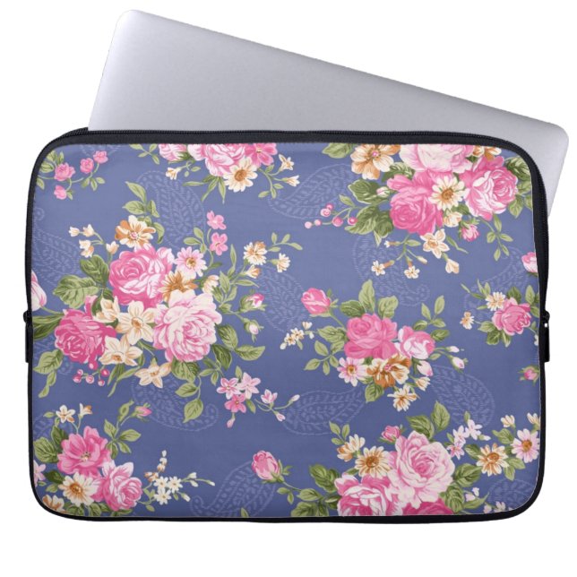 Schöne Blumengestaltung Laptopschutzhülle (Vorderseite)