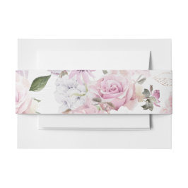 Schöne Blumenhochzeit Einladungsbanderole